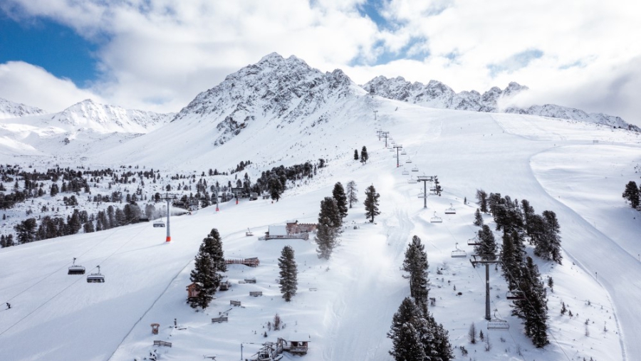 Wintersport in Nauders am Reschenpass.